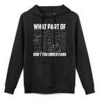 What Part Of Don&#39;t You Understand  Funny Math Teacher Gift, Black, Small, Moisture-Wicking Hoodie