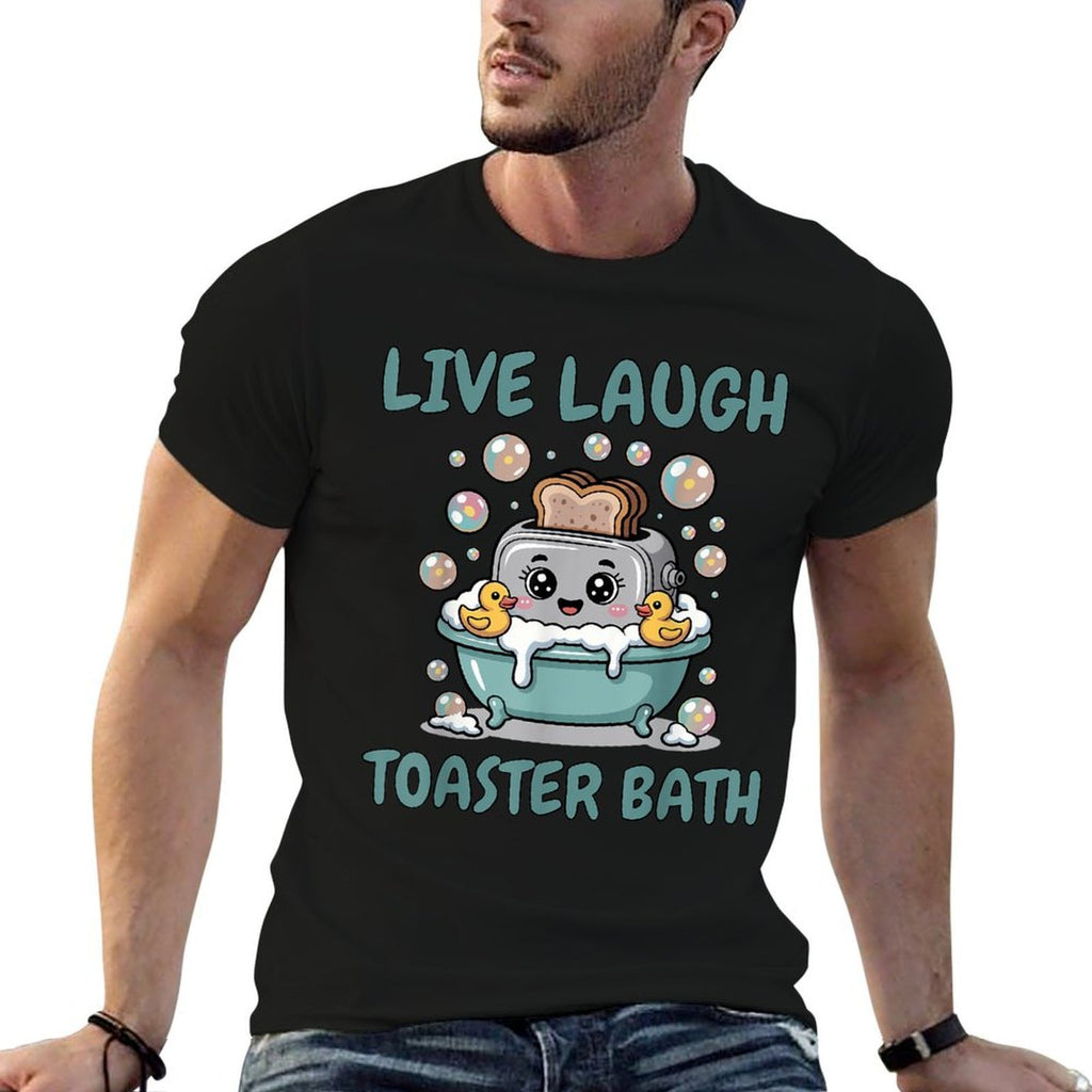 Sarcastic Live Laugh Toaster Bath Kawaii Dark Humor Meme  Soft T-Shirt