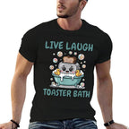 Sarcastic Live Laugh Toaster Bath Kawaii Dark Humor Meme  Soft T-Shirt