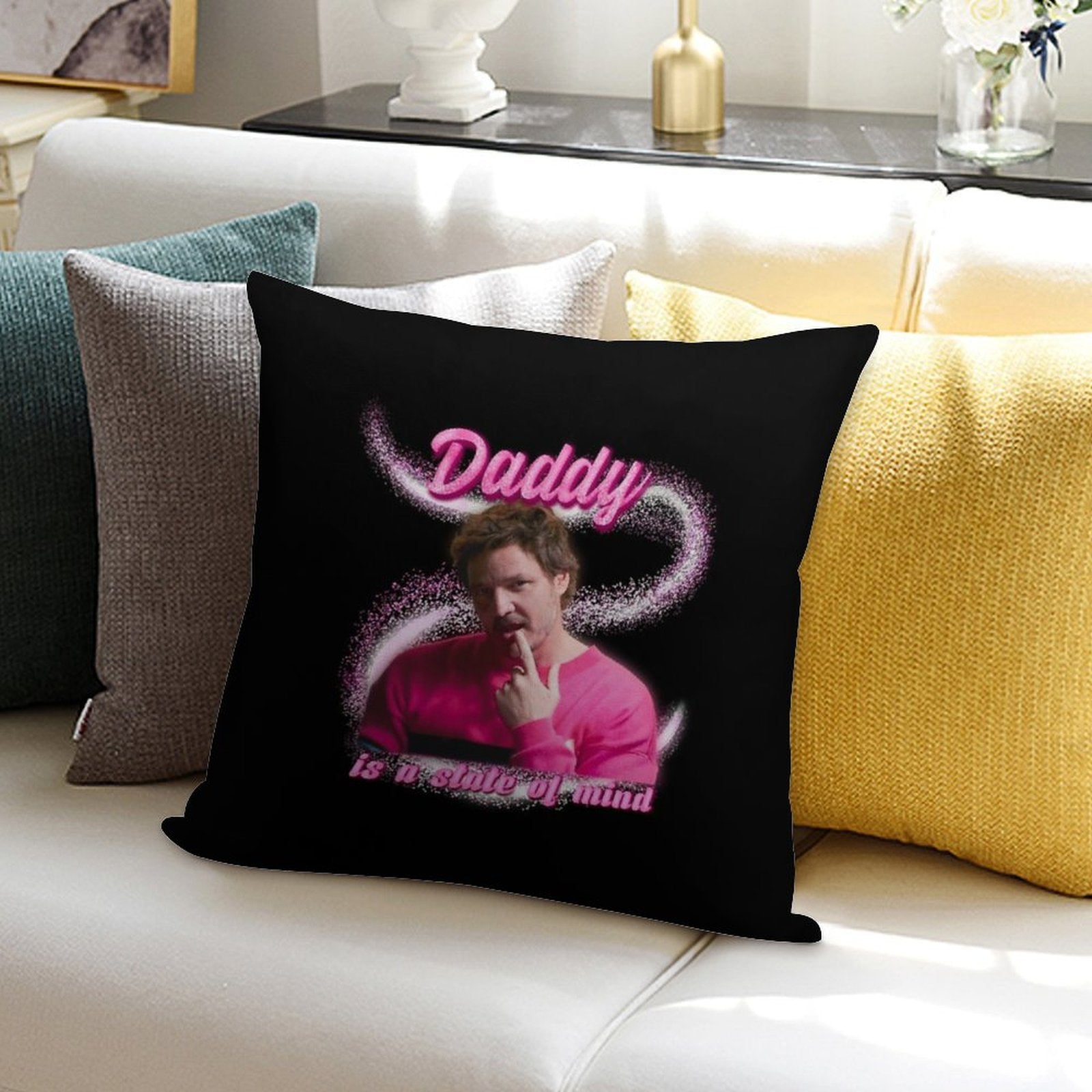Pedro Pascal Soft Washable Throw Pillow