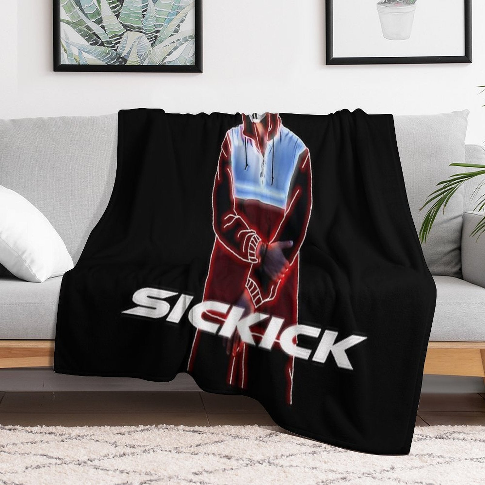 Sickick Music S!ckK!ck Lightweight Throw Blanket