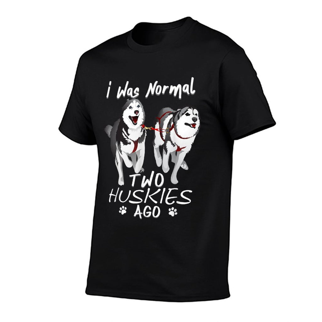 I Was Normal 2 Siberian Huskies Ago - Awesome Cute Dog Men Women  Heathered Texture T-Shirt