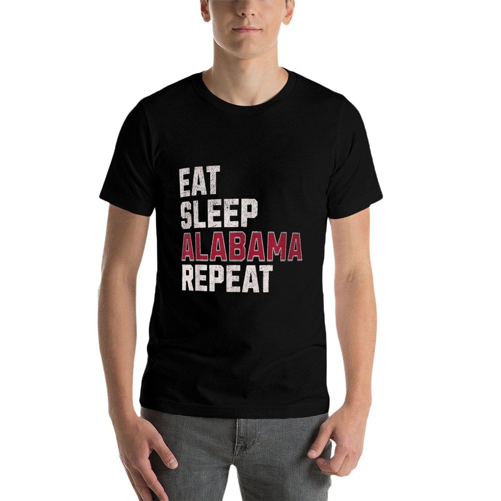 Funny Eat, Sleep, Alabama, Repeat  Alabama Fan  Moisture-wicking T-Shirt