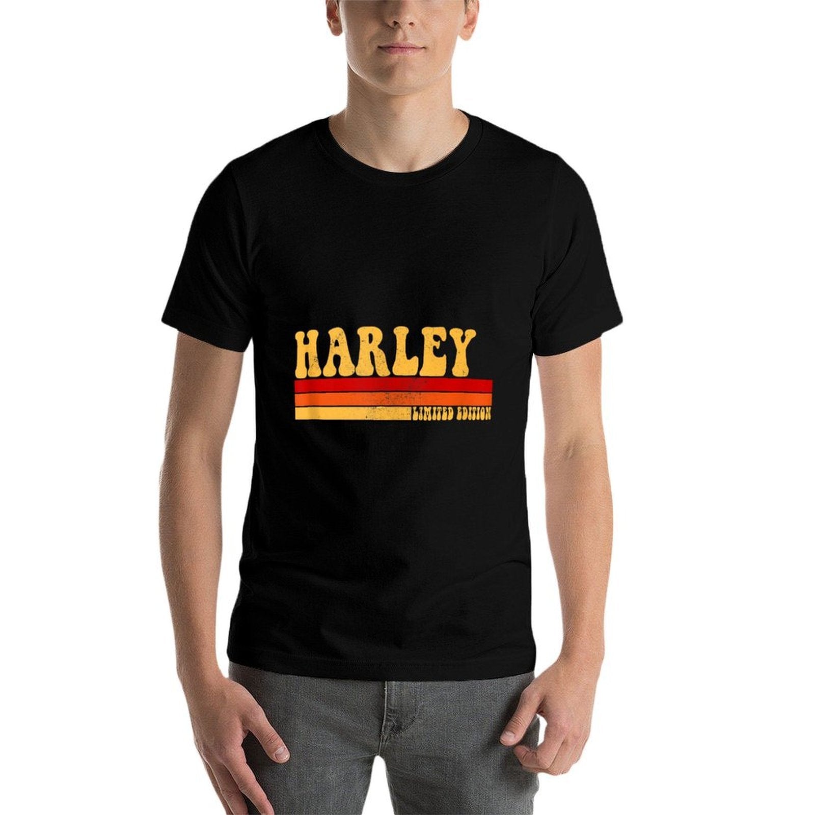 HARLEY Name Personalized Idea Men Retro Vintage HARLEY  Fade-proof Color T-Shirt