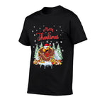 Funny Turkey Santa Merry Thanksmas Christmas Thanksgiving  Breathable T-Shirt