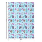 Pirate Cat  Turquoise  Nikury Comfort Throw Blanket