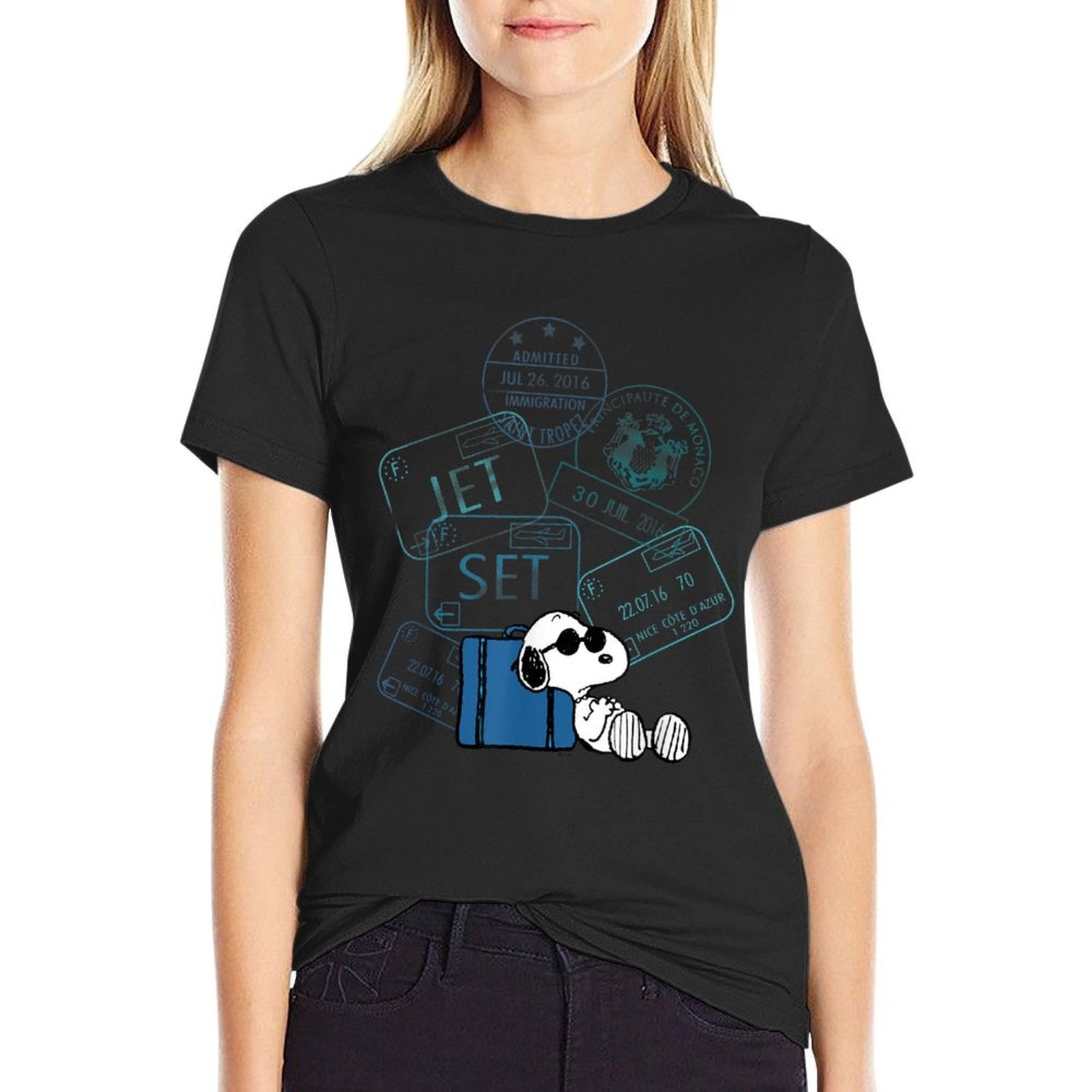 Peanuts - Snoopy Travel Stamps  Soft T-Shirt