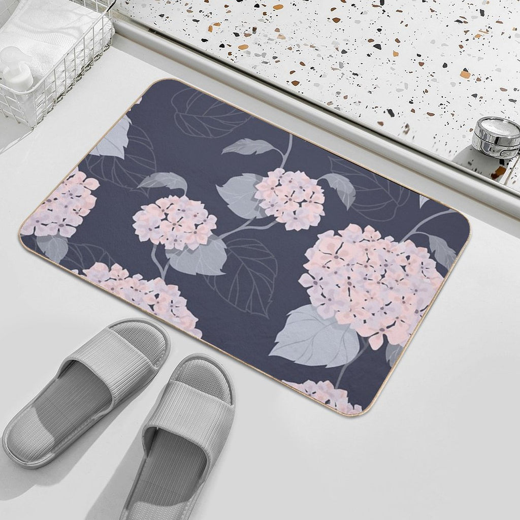 Hydrangea  Stain-Proof Bath Mat