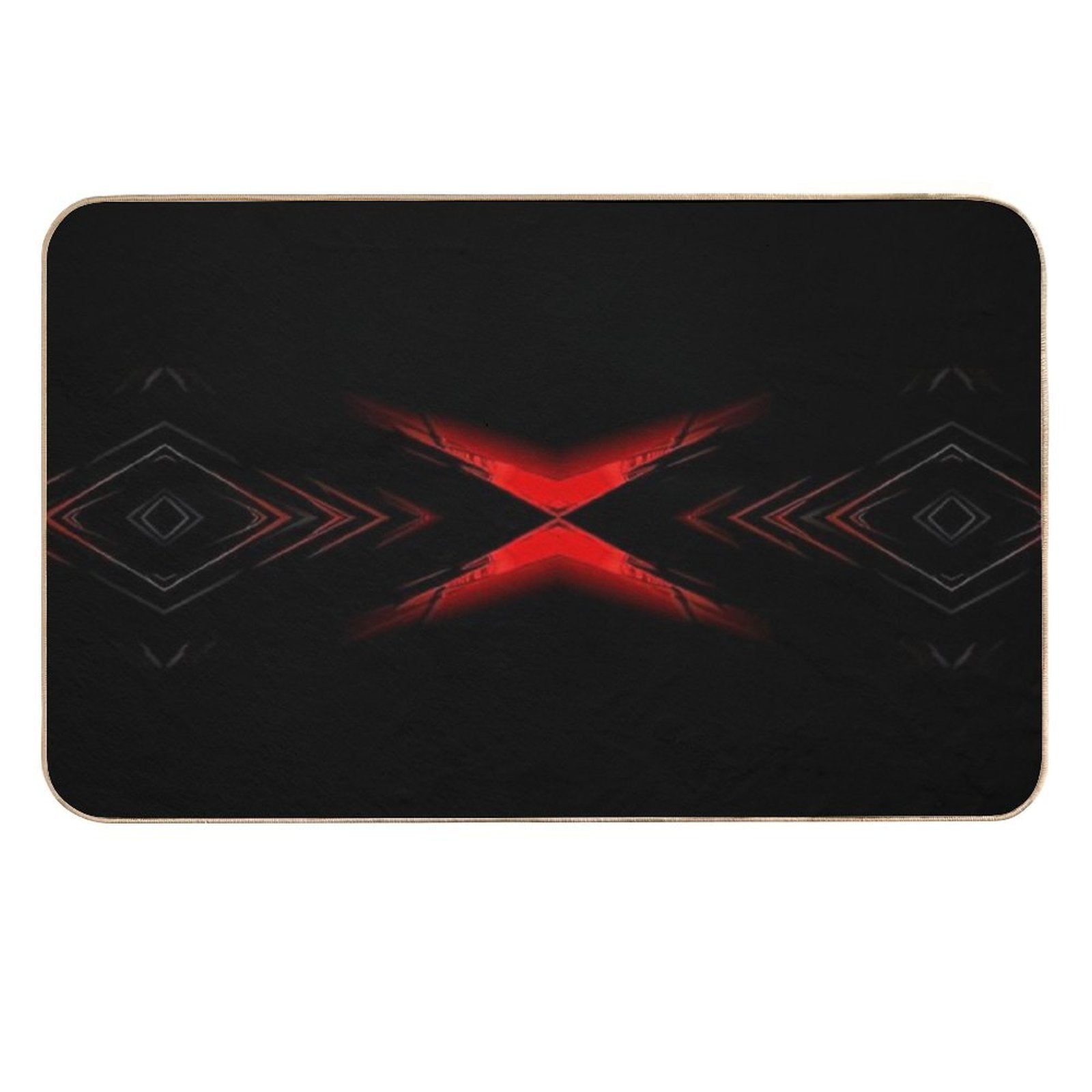 Black And Red Pattern  Long-Lasting Bath Mat