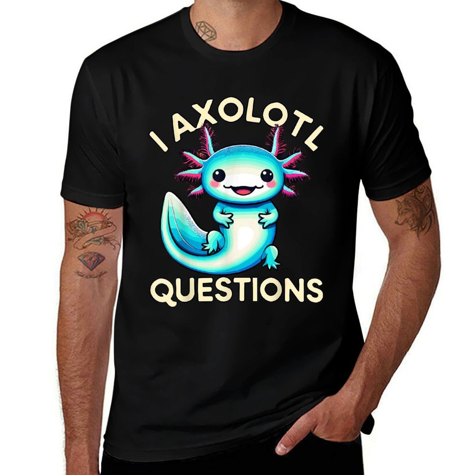 Funny I Axolotl Questions  High-quality Stitching T-Shirt