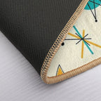 1950s Atomic Retro Pattern  Odorless Bath Mat