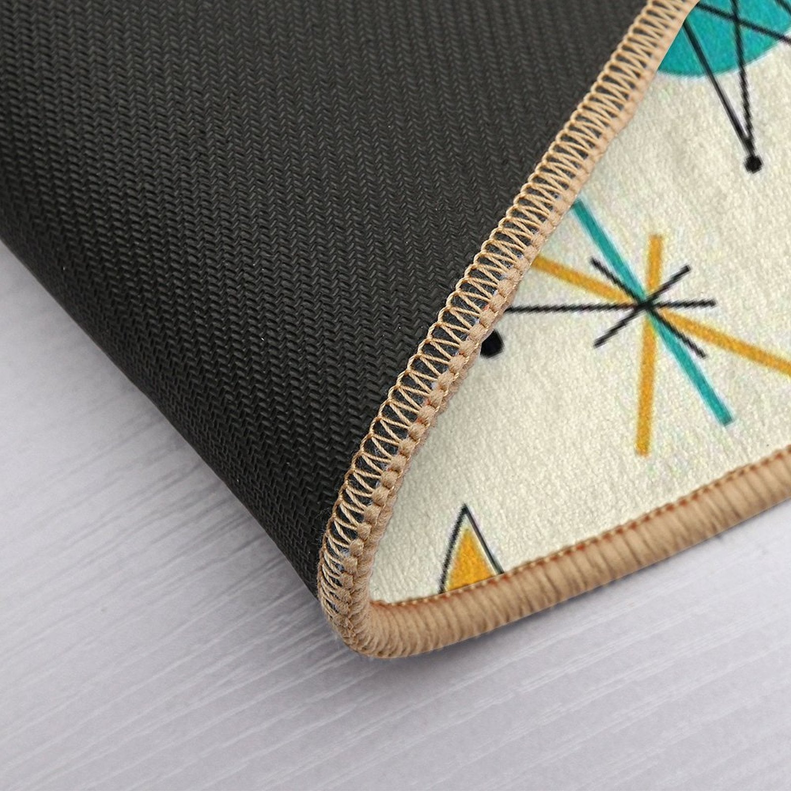 1950s Atomic Retro Pattern  Odorless Bath Mat