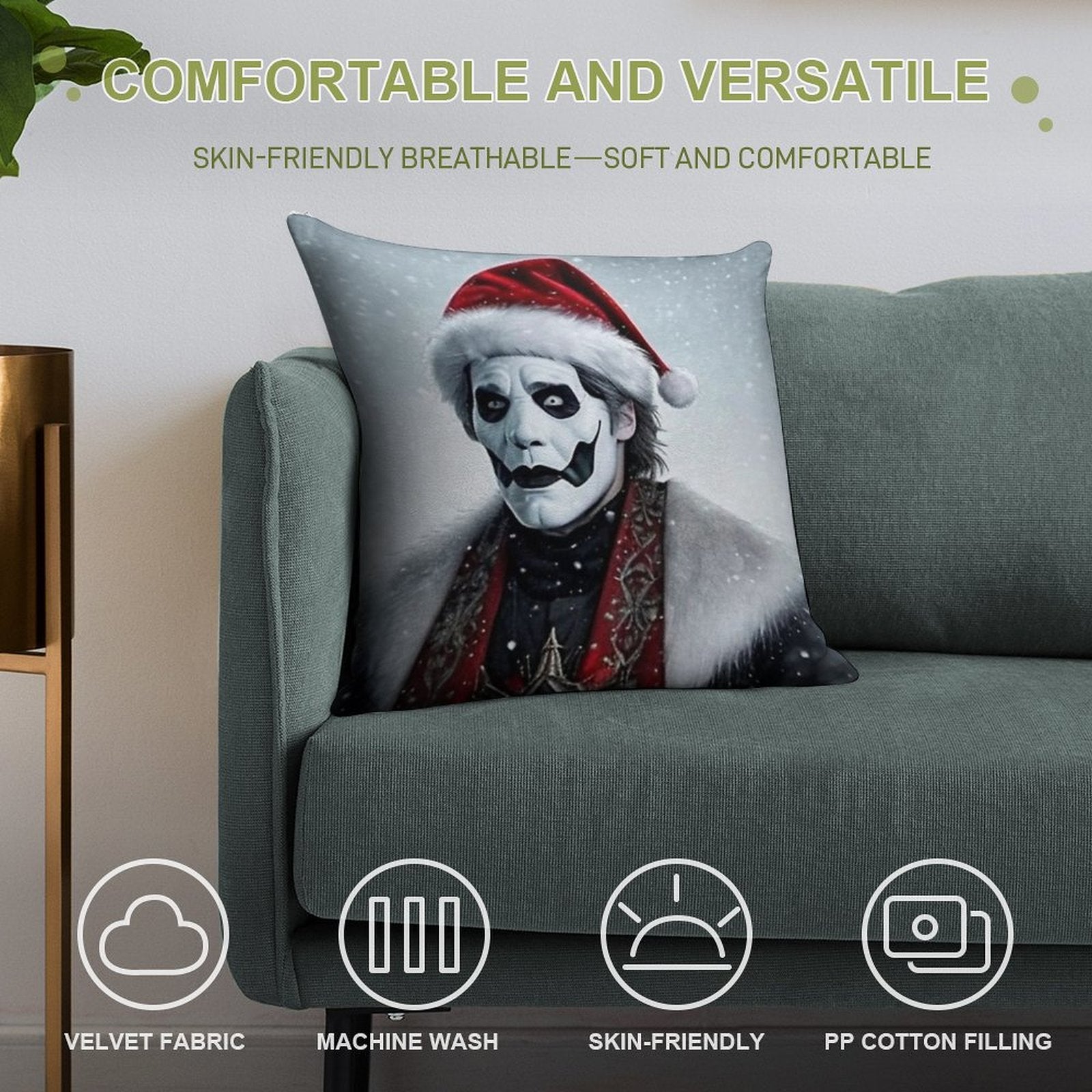 Santa Emeritus Soft Warmth Comfort Throw Pillow