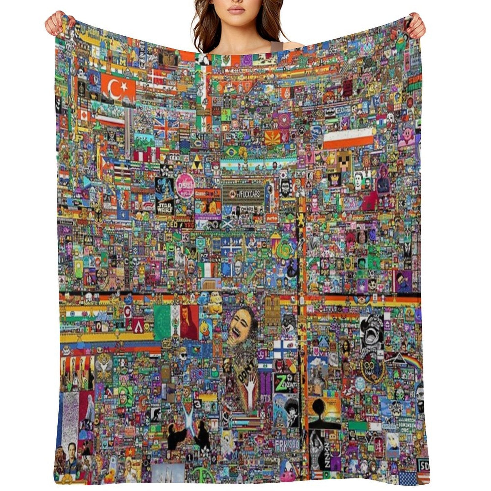 Reddit RPlace Premium Throw Blanket