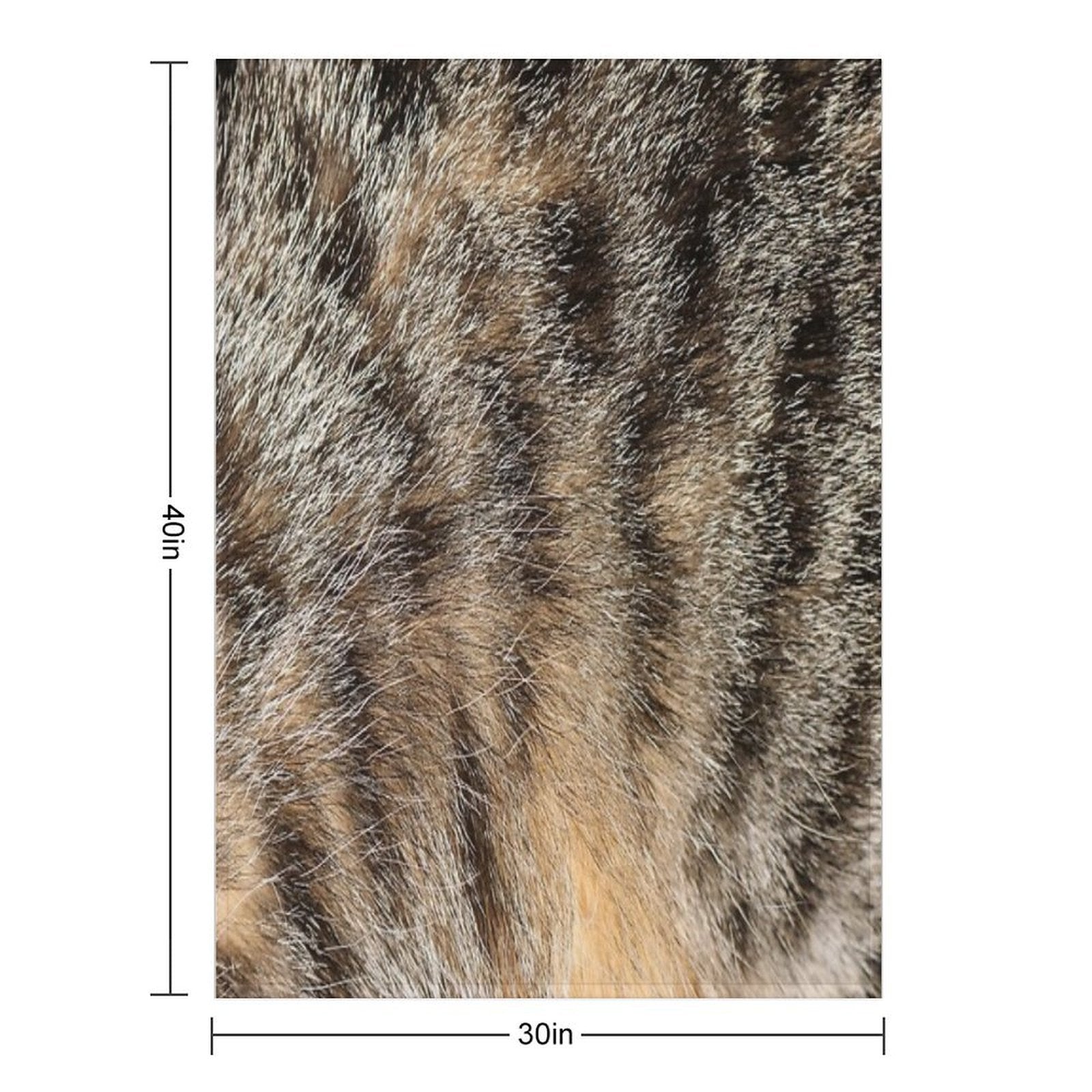 Tabby Cat Fur Multi-functional Throw Blanket