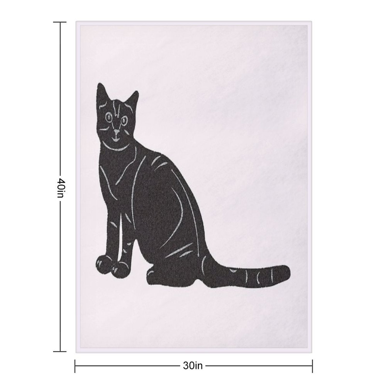 Grey Tabby Cat Gifts For Textile Craft Lovers Durable Throw Blanket