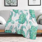 Turtle Pattern Easy Care Throw Blanket