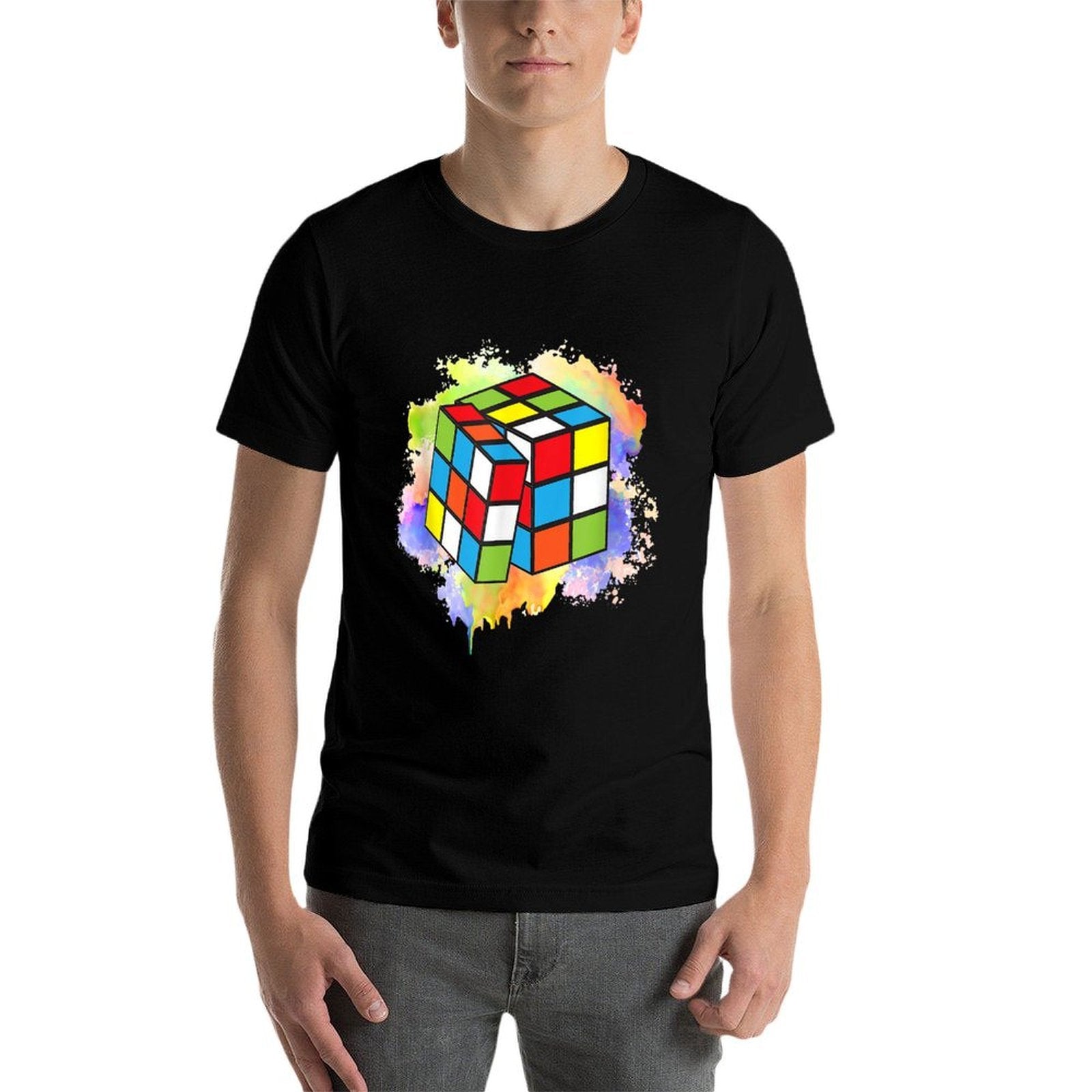 Cool Rubik Rubix Rubics Player Cube Lovers Women Men Boy Kid  Heathered Texture T-Shirt