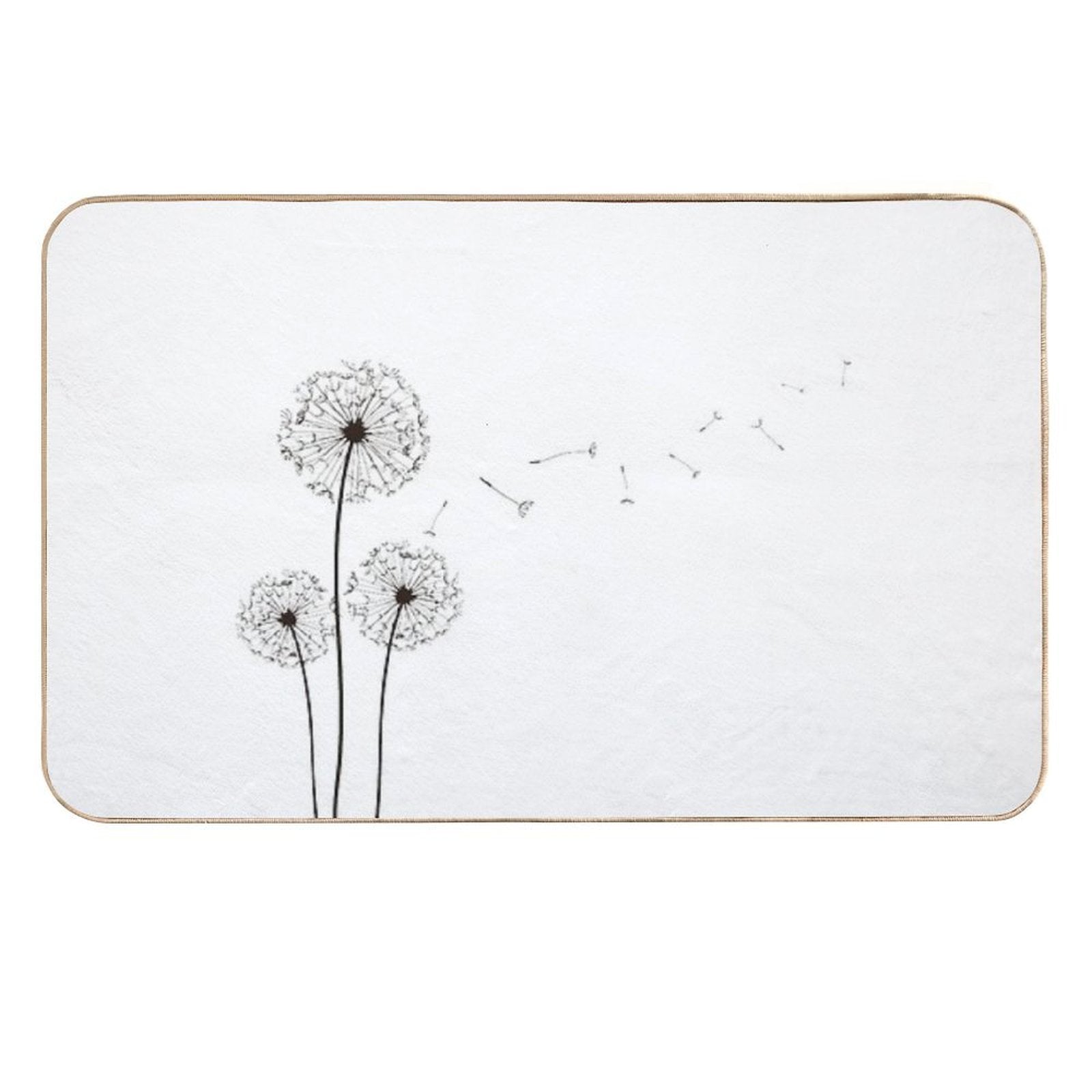 Dandelion Art Nature Design for Home Decor And Accessories  Non-Slip Bath Mat