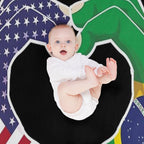 Brazilian Brazil USA United States American America Love Heart Peace Plush Throw Blanket