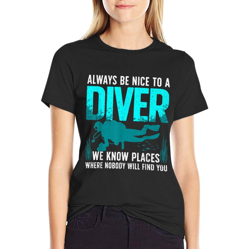 Cool Scuba Diving For Men Women Open Water Ocean Diver Lover  Fade-proof Color T-Shirt