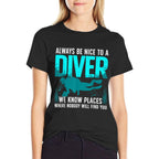 Cool Scuba Diving For Men Women Open Water Ocean Diver Lover  Fade-proof Color T-Shirt
