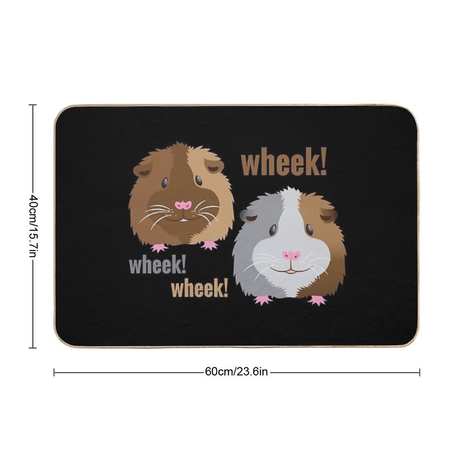 Wheek! Wheek! Guinea Pigs  Absorbent Bath Mat
