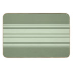 Simple Horizontal Stripes Design - Green  High-Traffic Bath Mat