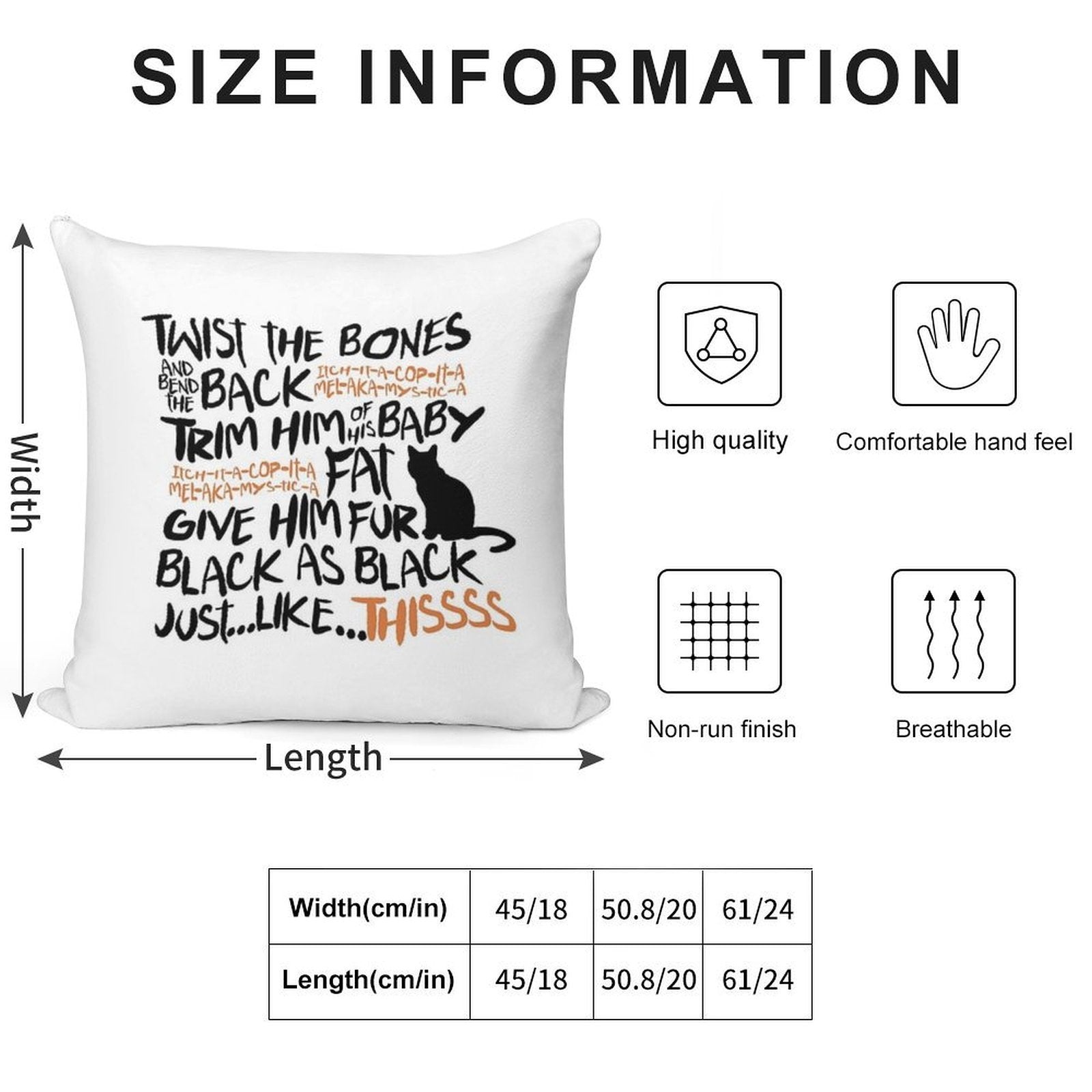 Binx Spell Soft Reinforced Edging Throw Pillow