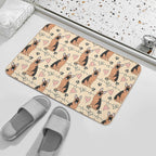 LOVE German Shepherd - Red And Black 2  Dirt-Trapping Bath Mat