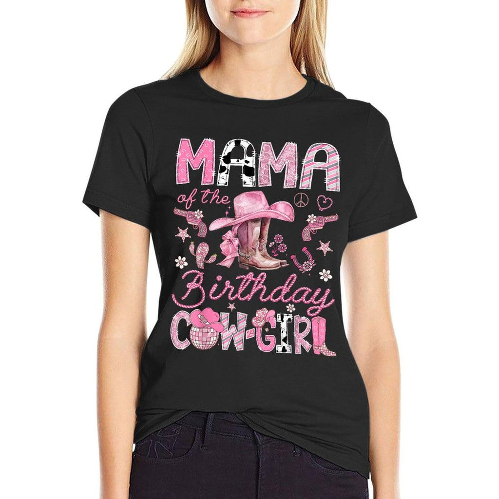 Mama Of The Birthday CowGirl Coquette Rodeo Mama  Quick-drying T-Shirt