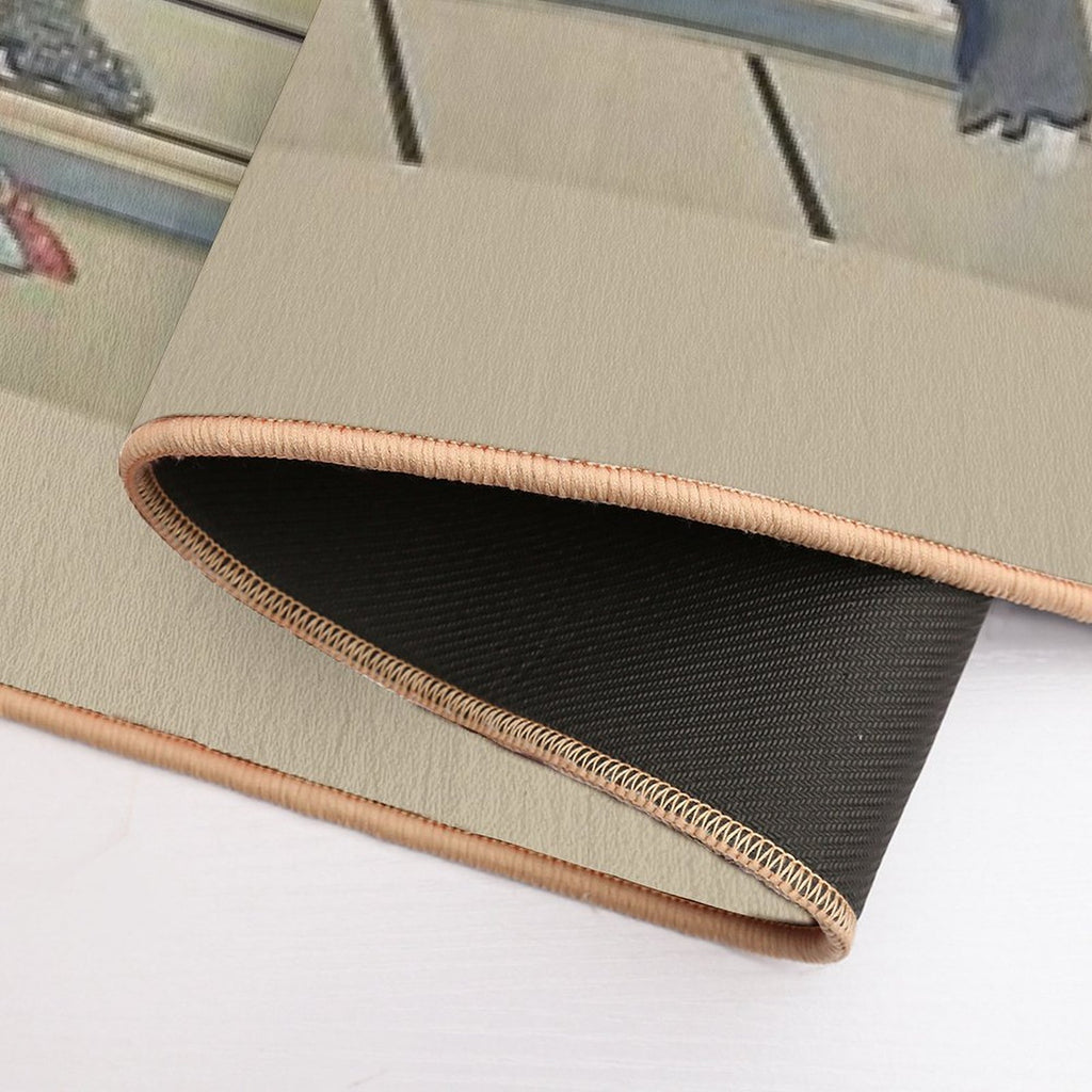 Kitagawa Utamaro Moonlight Revelry, Remastered - Vintage Japanese Art  Dirt-Trapping Bath Mat