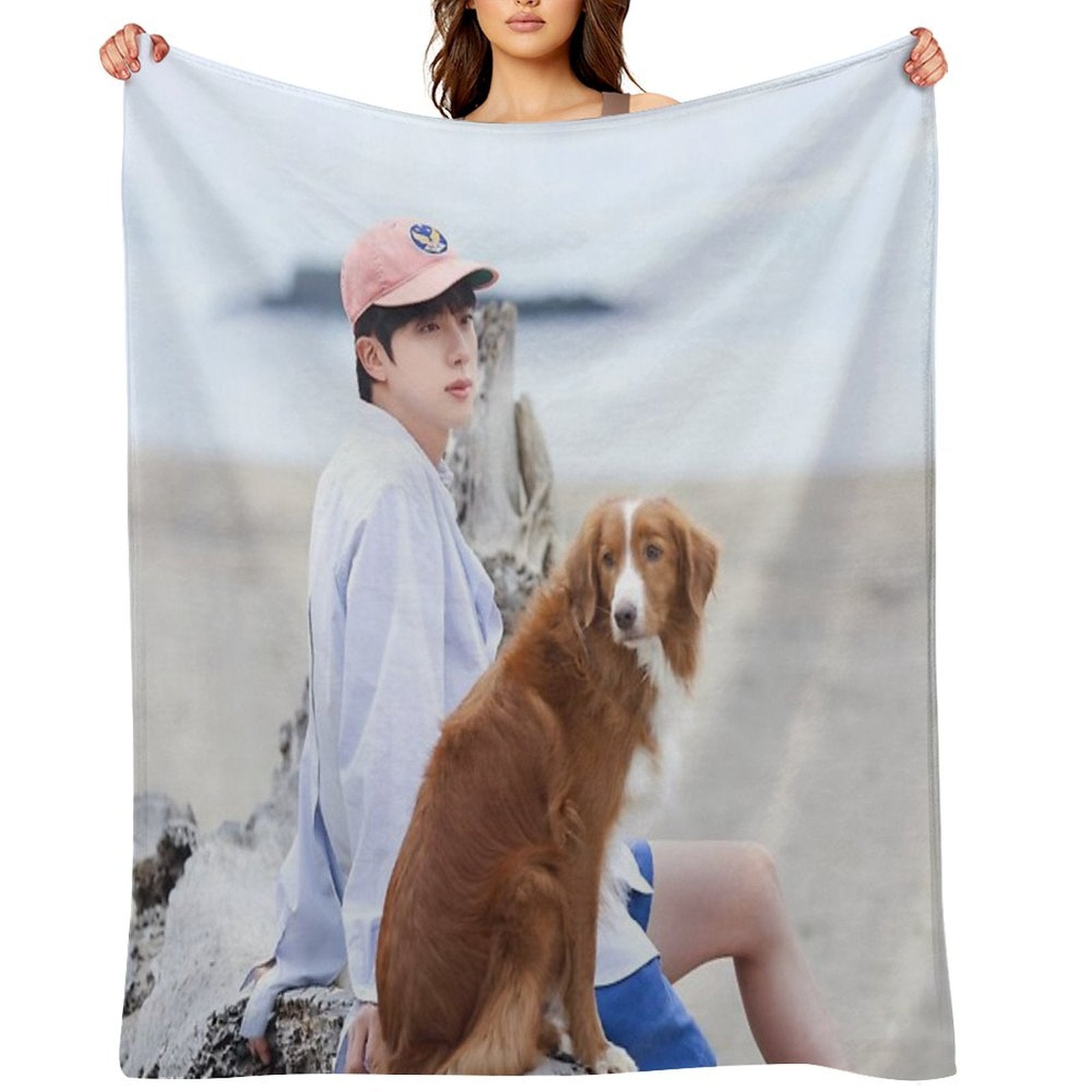 JIN BTS All-season Throw Blanket