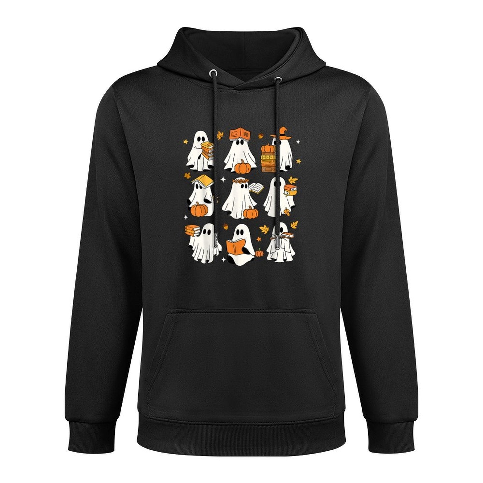 Funny Ghost Book Reading Halloween Books Lover Teacher Kids Customizable Surface Hoodie