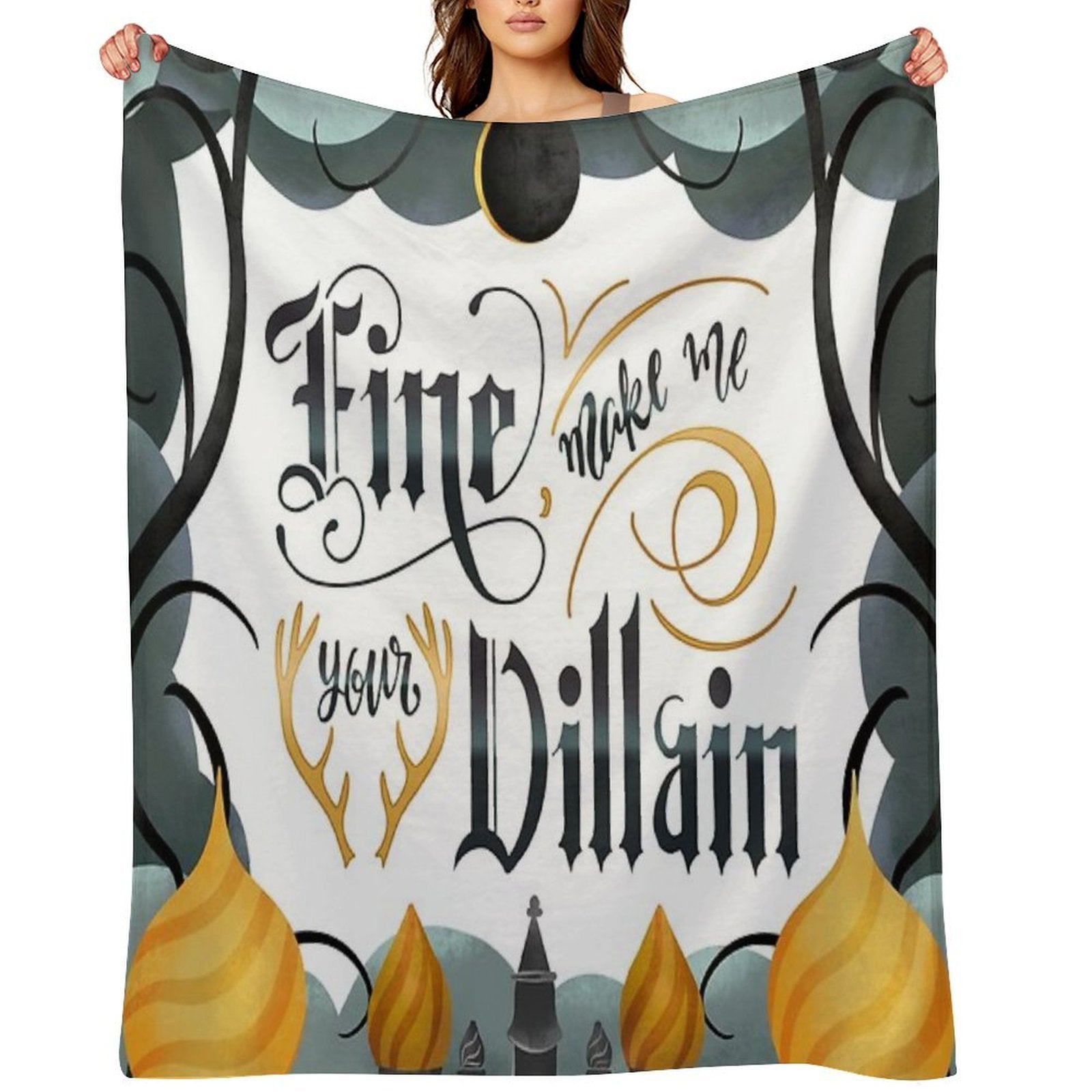 MAKE ME YOUR VILLAIN Eco-conscious Throw Blanket