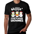 Teacher Christmas Fourth Grade Teacher Xmas - Black, Small, Unisex-Kids  Relaxed-fit T-Shirt