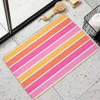 Fruit Salad Stripes - Horizontal  Non-Slip Bath Mat