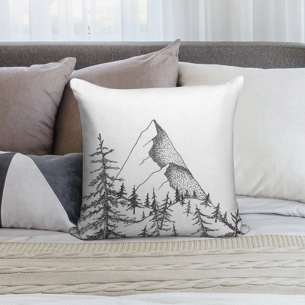Lonely Mountain Soft Bedroom Essential Throw Pillow