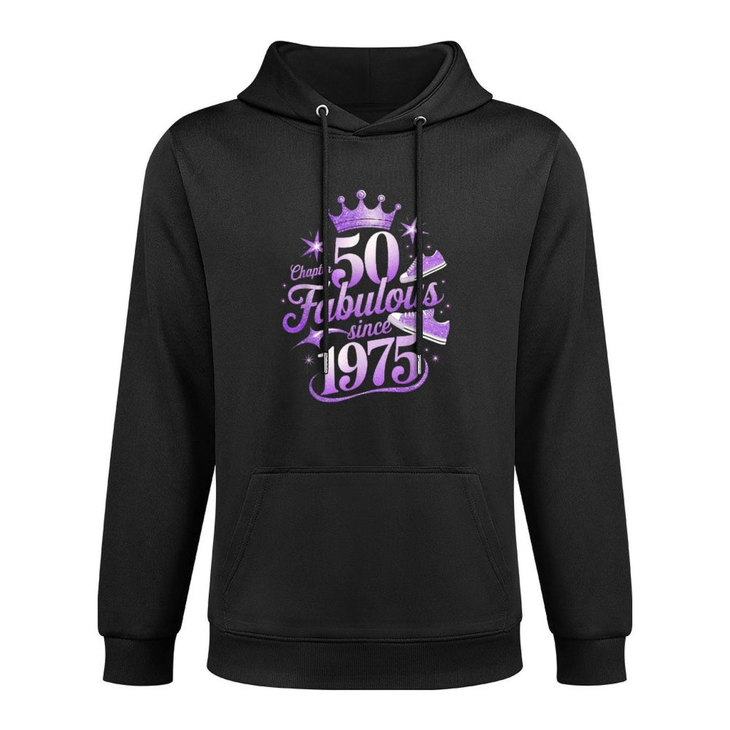 Chapter 50 Fabulous Since 1975 50th Birthday Queen For Women Cotton-Polyester Blend Hoodie