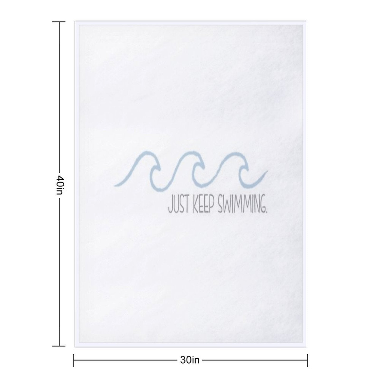 Just Keep Swimming Wave Eco-conscious Throw Blanket