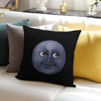 Moon Emoji Soft Short Plush Fabric Throw Pillow