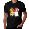 Student Teacher Coquette Bow Pencil Back To School First Day  Rolled Sleeves T-Shirt