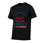 Im Just Here For The Snacks Funny Baseball Season Softball  Polyester Blend T-Shirt