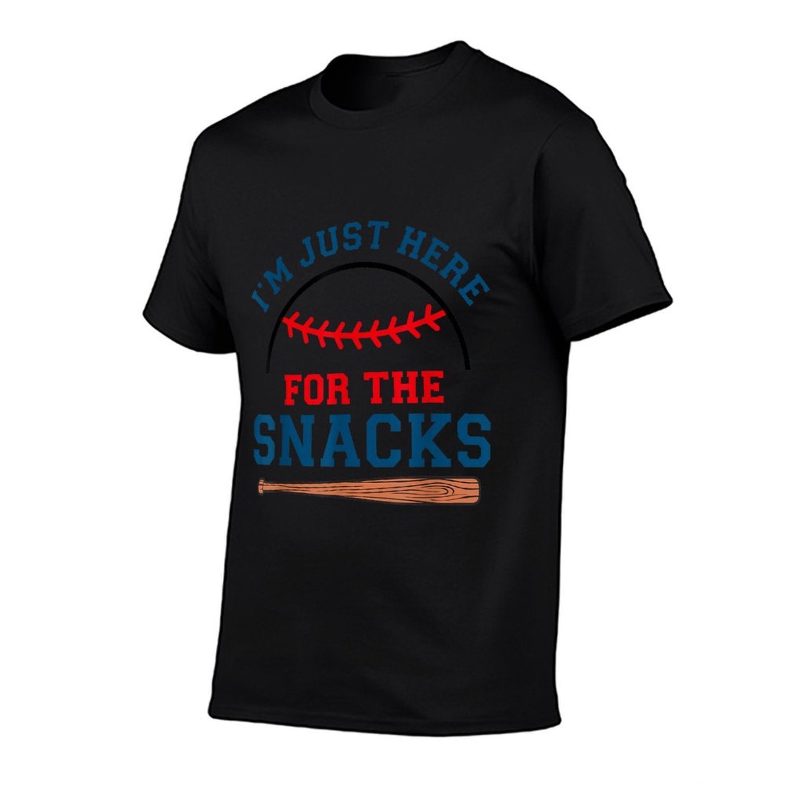 Im Just Here For The Snacks Funny Baseball Season Softball  Polyester Blend T-Shirt