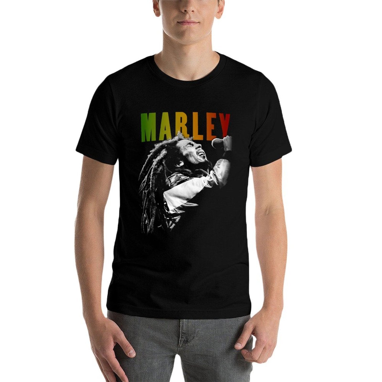 Bob Marley Rastaman Vibration Washed  Eco-friendly Material T-Shirt