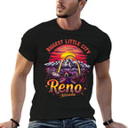 Vintage Reno Nevada Sunset Skyline Cityscape  Versatile T-Shirt