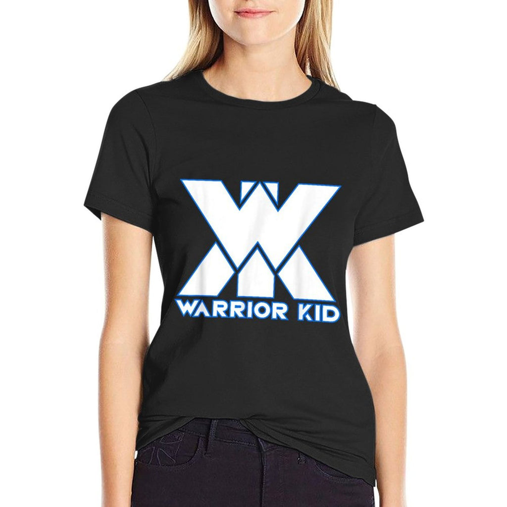 Kids And Adult Official Warrior Kid White And Blue Logo  Odor-resistant T-Shirt
