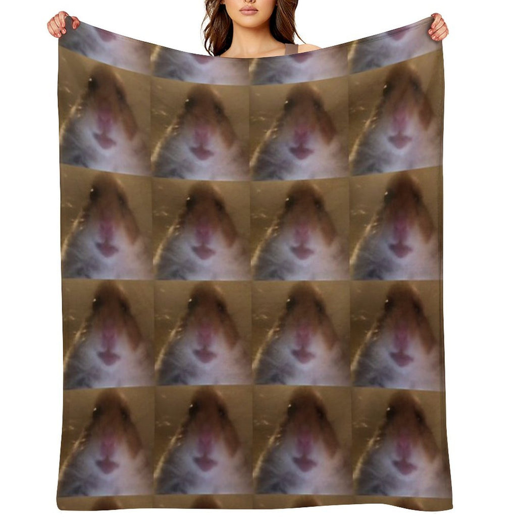 Staring Hamster Compact Throw Blanket