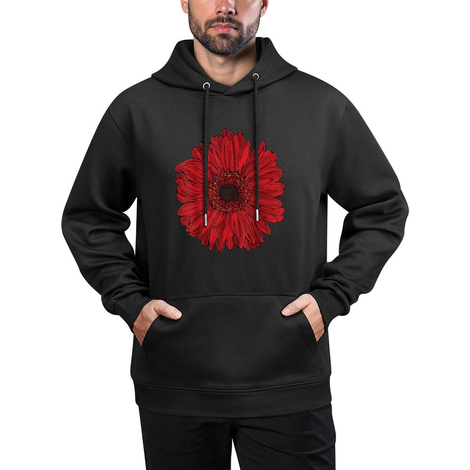 Really Like Gerbera Red Daisy Winter Flower All-Day Comfort Hoodie