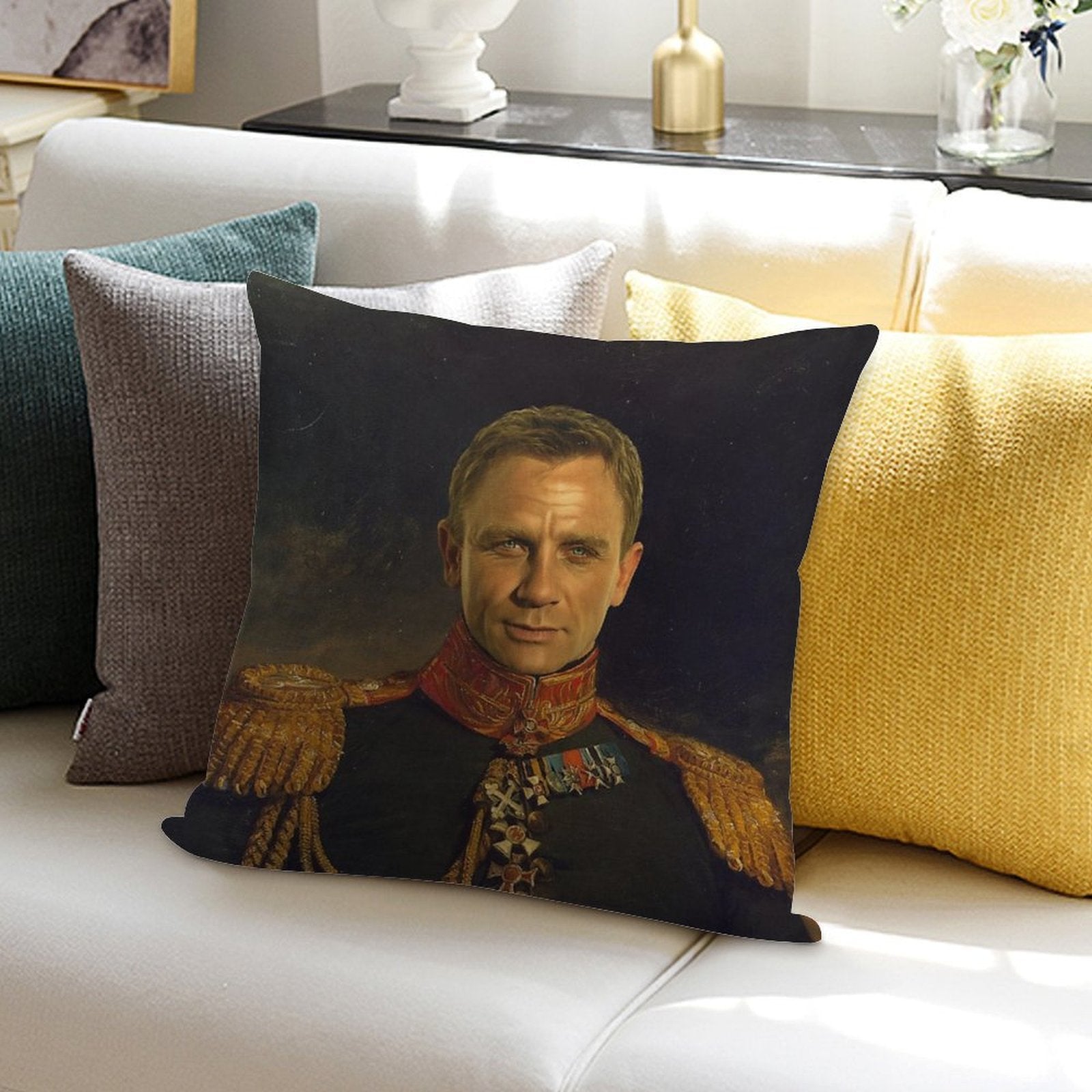 Daniel Craig - Replaceface Soft Durable Construction Throw Pillow